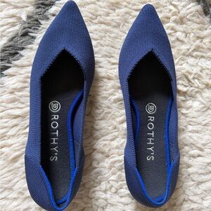 Rothy's Women's Navy Blue Pointed Flats